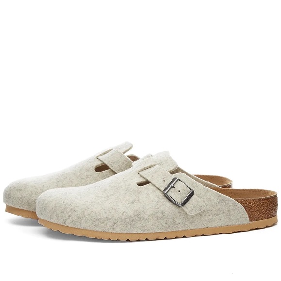 Birkenstock Shoes - Birkenstock Boston Wool Felt in Eggshell (EU 38)